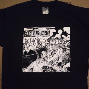 Subhumans Day The Country Died Vintage T-Shirt (Size Medium) NEW Punk Rock